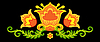 Abstract oriental or russian bell flower
