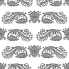 Vector clipart: Monochrome ornamental seamless pattern background