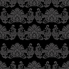 seamless abstract pattern. Floral motif black