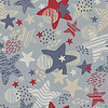 Vector clipart: Seamless pattern with color stars background