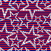 Vector clipart: White stars on striped red and blue background
