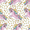 Vector clipart: Seamless pink unicorns pattern