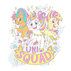 Vector clipart: Cute running unicorns squad