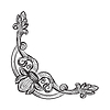 Vector clipart: Hand drawing ornament baroque style corner element