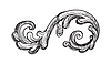 Vector clipart: Vintage hand drawing ornate design element art