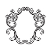 Vector clipart: Hand drawing vintage frame baroque style
