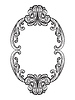 Vector clipart: Engraving vintage frame baroque style