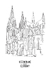 Vector clipart: Germany landmark Regensburg Cathedral