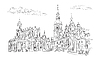 Vector clipart: Germany Theatre Square in Dresden landmark