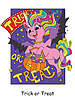 Vector clipart: Halloween cute unicorn and lettering