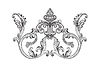 Vector clipart: Baroque monogram vignette
