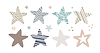 Vector clipart: Abstract design elements set of different stars