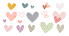 Abstract design elements set of hearts with