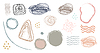 Vector clipart: Abstract design elements lines, shapes and dots