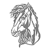 Vector clipart: Horse stamp template