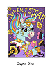 Cute rock music unicorn children color