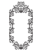 Vector clipart: Beautiful scroll hand drawing baroque frame