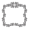 Vector clipart: Beautiful swirl hand drawing baroque frame