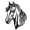 Vector clipart: Horse in profile template