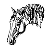 Vector clipart: Head of horse template