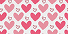 Seamless pattern with abstract hearts backdrop