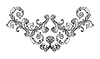 Baroque vintage element with flourish motif