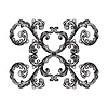 Baroque vintage element with flourish motif lattice