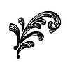 Vector clipart: Baroque ornate element with flourish motif