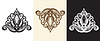 Vector clipart: Hand drawing baroque design element set
