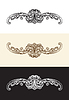Vector clipart: Set of hand drawing baroque design element