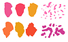 Vector clipart: Set of abstract hand drawing grunge design