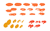 Vector clipart: Set of abstract drawing grunge design elements