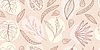 Vector clipart: Seamless pattern with trendy exotic leaves