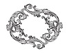 Drawing vintage design element back