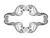 Engraving vintage design element back