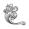 Vector clipart: Vintage engraving design element back