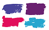 Vector clipart: Set of abstract grunge design elements colorful
