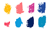 Vector clipart: Set of abstract grunge design elements colorful