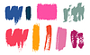 Vector clipart: Set of abstract grunge design elements colorful