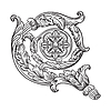 Vector clipart: Baroque design element drawing ornament
