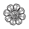 Vector clipart: Baroque design element hand drawing ornament