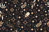 Seamless celestial esoteric pattern boho background