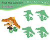 Vector clipart: Kids game find correct shadow cute mermaid