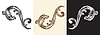 Vector clipart: Set damask hand drawing design element