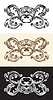 Vector clipart: Set damask hand drawing design element graphic