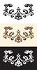Vector clipart: Set damask hand drawing design element art