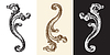 Vector clipart: Set of antique damask hand drawing design element