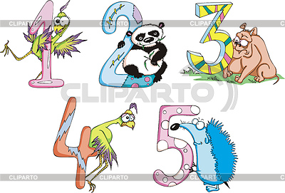 Funny childish digits 12345 | Stock Vector Graphics |ID 4089221