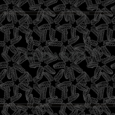 Patrón de estrellas de mar monocromo | Ilustración vectorial de stock |ID 4377449