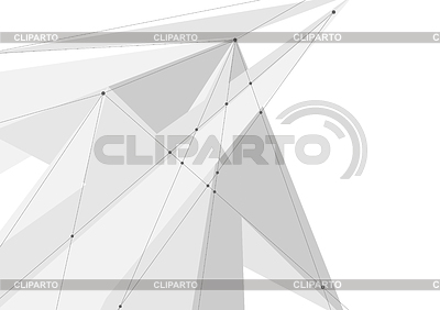 Blanco tecnología abstracto gris de baja poli | Ilustración vectorial de stock |ID 6113697